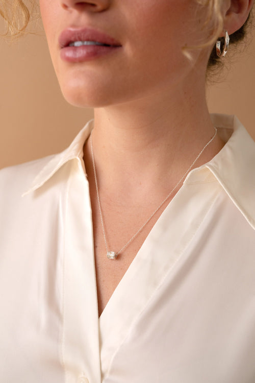 April Birthstone Precious Pendant Necklace