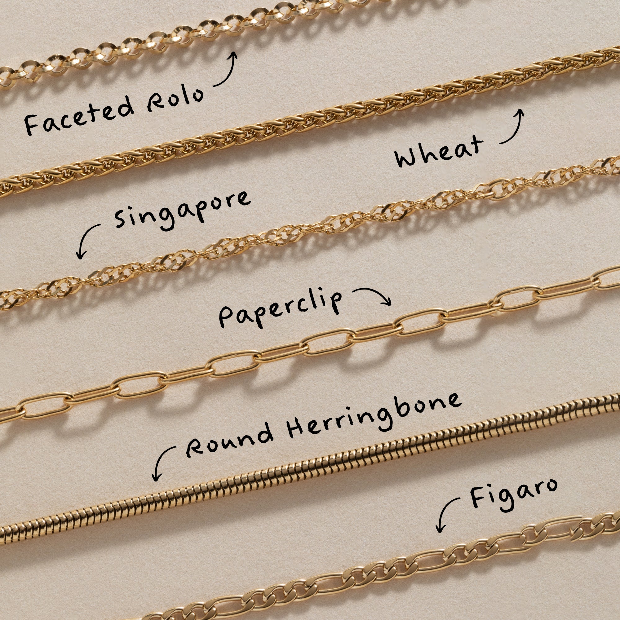 Wheat Chain Charm & Layering Necklace