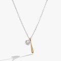 Baseball Duo Charm Pendant Necklace