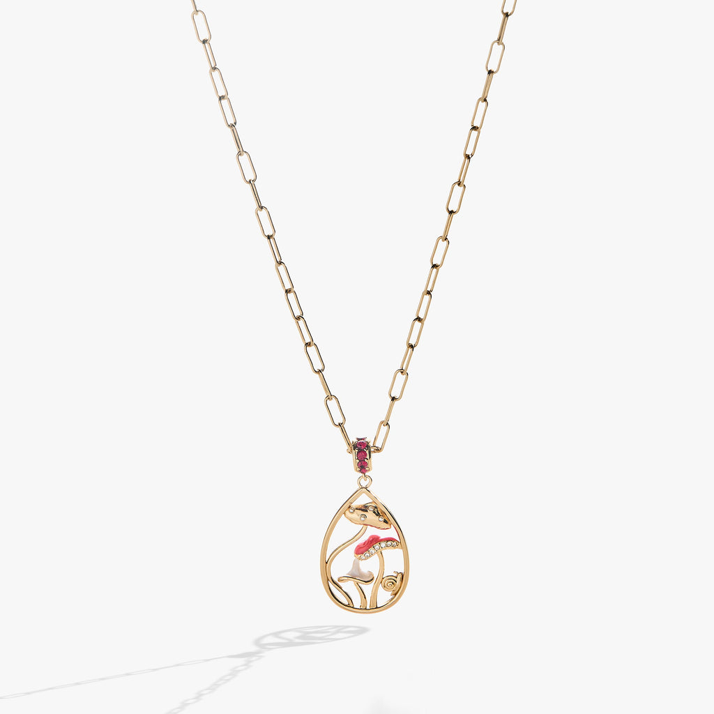 Mushroom Pendant Necklace